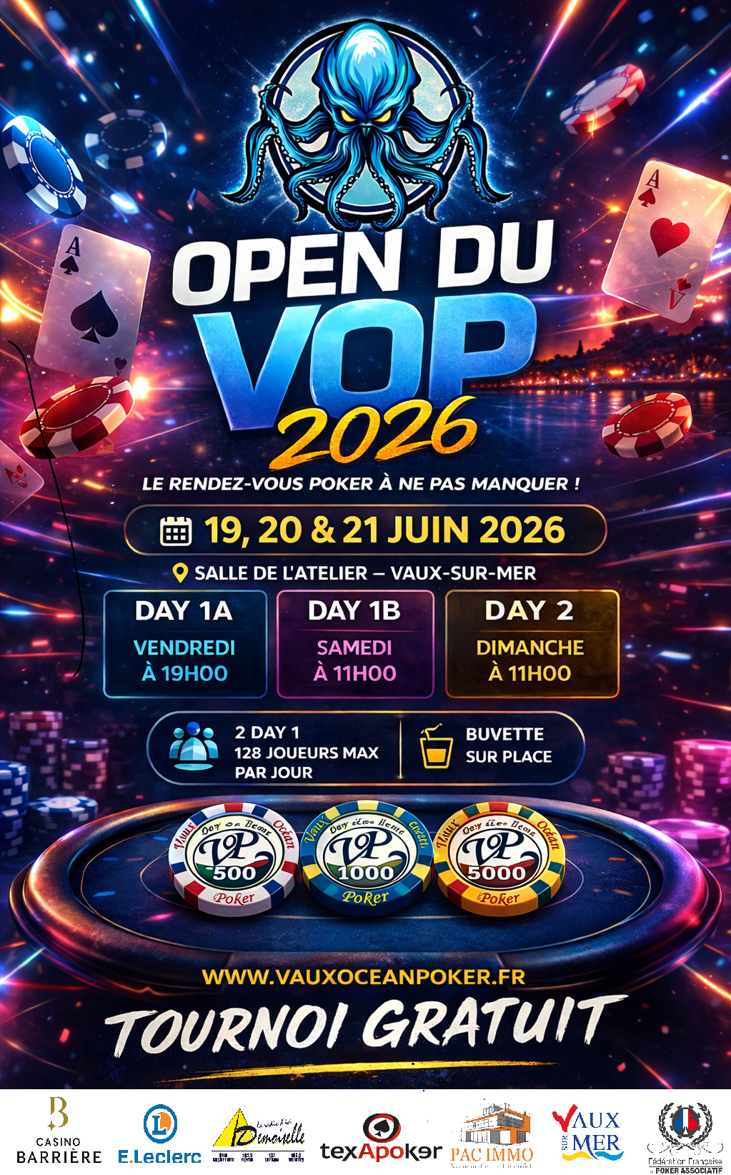 Affiche du tournoi Open du VOP 2026 partenairespng